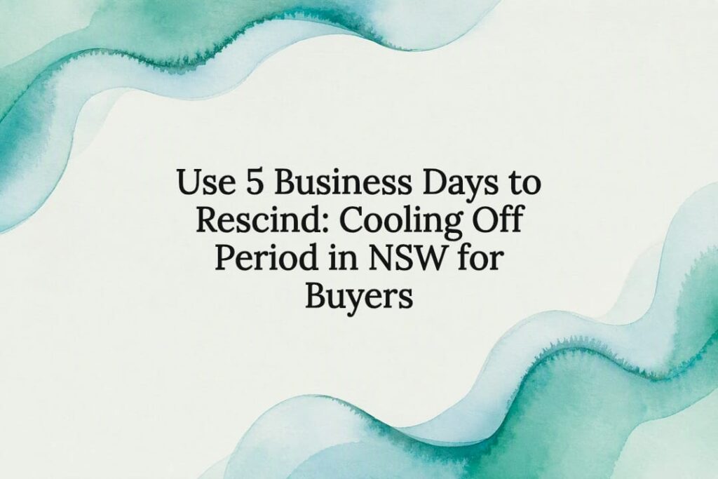 Decorative NSW cooling-off period title card